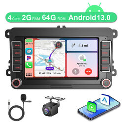 2G+64GB Android 13 Carplay Autoradio RDS Für VW Golf 5 6 Touran Tiguan Passat B6Kostenlose Kamera, Android Auto,FM, GPS, SWC,Bluetooth 