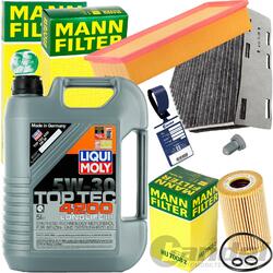 MANN FILTERSET + 5L 5W30 LIQUI MOLY für 1.6 2.0 TDI AUDI A3 TT VW GOLF 6 PASSAT