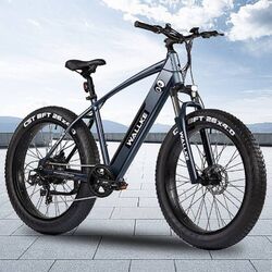 Elektrofahrrad E-Mountainbike 26 Zoll Ebike 48V 10.4Ah Shimano 7-Gang Fatbike