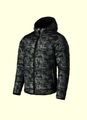 Wendejacke Herren mit Kapuze / schwarz / camouflage / 58