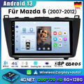 Für Mazda 6 GH GG 2007-2012 6+128G Android 13 Autoradio GPS Navi 8-Kern Carplay