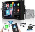 1 DIN Autoradio 7 Zoll Apple Carplay Android Auto Bluetooth USB AUX TP Kamera DE