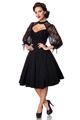 Retro Spitzenkleid mit Herzausschnitt Longsleeve Spitzenkleid 50er Jahre Stil