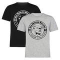 Old English Bulldog T-Shirt mit Motivdruck "Family" in grau oder schwarz