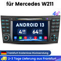 7"CarPlay Autoradio GPS für Mercedes E-Klasse W211 S211 DAB+ RDS Android 13 64GB