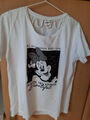 Minnie Mouse T-shirt damen Gr. 40/42 weiß/schwarz