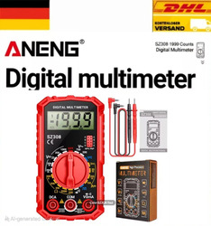 Digital Multimeter Messgerät LCD Aneng SZ308 Strom AC/DC Spannung Rechteckwellen
