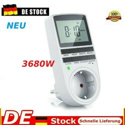 Zeitschaltuhr Steckdose Timer Digitale Zeitschalter Wochenzeitschaltuhr Weiß DHL