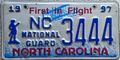 North Carolina Nationalgarde USA Führerschein Nummernschild 3444