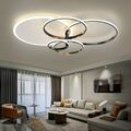 Deckenlampe LED Deckenleuchte mit 3/5Ringen Design Dimmbar mit Fernbedienung 72W