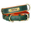 MANDIAGO - Personalisiertes Hundehalsband Leder Halsband Hund Gravur Name