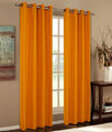 Vorhang blickdicht matt Schal, Orange Ösen, 175x140 aus Microsatin