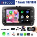 DAB+ Carplay Autoradio Android 13 GPS Wifi RDS +Kam Für VW GOLF 5 6 Passat Polo