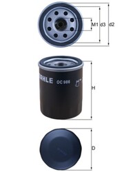 MAHLE Ölfilter OC 986 Anschraubfilter für FIAT FORD OPEL LANCIA ALFA ZASTAVA KA