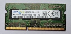 Samsung 4 GB RAM 1Rx8 PC3L - 12800S M471B5173QH0 - YK0  SO-DIMM 204 Pins