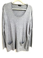 GERY WEBER--STrick fein-Pullover Pullover Long-gr. 44-Grau--Taschen-