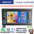 Für Audi A4 8E 8H B6 B7 2000-2009 Android 13 Autoradio GPS Navi WIFI RDS 64G KAM