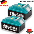  18V LXT Akku Für Makita 5,0Ah BL1830 BL1860B BL1850B TD251 Led Anzeige