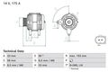 BOSCH LICHTMASCHINE GENERATOR 175A passend für MERCEDES-BENZ C-KLASSE E-KLASSE