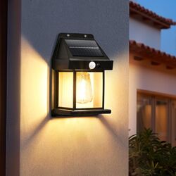 LED Solarleuchte für Außen Wandlampe mit Bewegungsmelder Gartenlampe Laternen