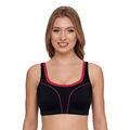 Susa Sport-BH ohne Bügel 7897 - Weiß-Grau / Schwarz-Pink Gr. 70 - 105 Cup A - G 