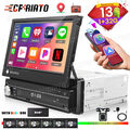 DAB+ 32G 1 DIN 7 Zoll Flip Out Android 13 Carplay Autoradio GPS NAVI WIFI FM KAM