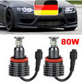 2x 80W H8 LED Angel Eyes Ringe Standlicht Für BMW E60 E61/71/70/82 LCI E90 E91