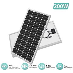 Solarpanel 200W Solarmodul Solarzelle 12 Volt 12V Photovoltaik 1260x760x30 0%MwS