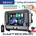 DAB+ 32GB Autoradio Für Audi TT MK2 8J 2006-2014 Android 13 Carplay GPS NAVI RDS