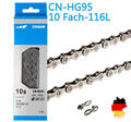 Für Shimano Kette CN-HG95 10 fach DEORE XTR XT SLX HG-X SIL TEC 116 Glieder