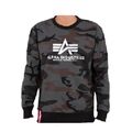 Alpha Industries Basic Sweater Sweatshirt Hoodie Pullover Black Camouflage