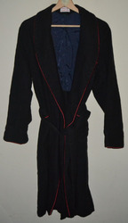 Mens Navy Blue The Andover Shop Dressing Gown Robe Wool & Cashmere Size Medium