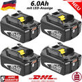 10x 18V 6.0Ah Akku für Makita BL1830 BL1840 BL1850 BL1860 LXT400 mit Led Anzeige