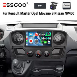 Autoradio Android 13 GPS NAVI Kamera DAB+ 64G Für Opel Movano 2 Renault Master 3