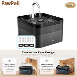 Trinkbrunnen für Katze Automatische Wasserbrunnen 2.2L Mit 6 Filters für Hond