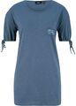 Baumwoll T-Shirt mit Pailletten Gr. 36/38 Indigo Damenshirt Bluse 1xget NEUw