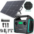 725,76Wh 1500W Powerstation Solargenerator mit 100W Faltbar Solarpanel Ladegerät