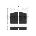 1x ORIGINAL® Tomex Brakes Bremsbelagsatz, Scheibenbremse Vorne, Hinten für VW