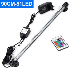 19-90cm LED Aquarium RGB Unterwasser Mollusken Wasserdicht Aquarium Lampe