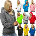 Kapuzenpullover Sweatjacke Sweatshirt Hoodie Pulli Basic Damen Kapuze OZONEE 