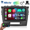 DAB+ 2+32GB 9" Android 13 CarPlay Autoradio GPS NAVI Für Suzuki Vitara 2015-2024