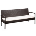 Gartensofa 3Er Mit Kissen Poly Rattan Sofa Lounge Bank Viele Farben Vidaxl