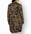 CRÉATION L Damen Jacquard-Longcardigan, schwarz-camel-gemustert GR 48 *SALE*