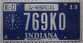 Indiana USA Nummernschild Auto Kennzeichen Schild US Car license plate [769 KO]