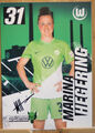 Marina Hegering Orig Autogramm signiert VFL Wolfsburg Saison 23/24 DFB - AK