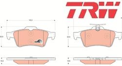 TRW GDB1621 Bremsbelagsatz für Scheibenbremse Bremsbelagsatz Bremsbeläge 