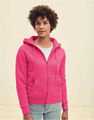 Fruit Of The Loom Ladies Premium Hooded Sweat Jacket Frauen Pullover Uni Pulli