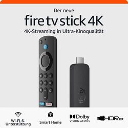 Amazon Fire TV Stick 4K, Wi-Fi 6, Streaming in Dolby Vision/Atmos und HDR10+