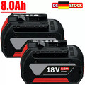 2PCS Für Bosch Ersatz Akku GBA 18V 8,0Ah BAT609 18 Volt BAT618 BAT620 GSR GSB