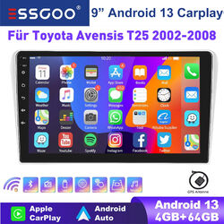 Autoradio Für Toyota Avensis 2002-2008 Android13 Navi GPS Bluetooth FM RDS 4+64G